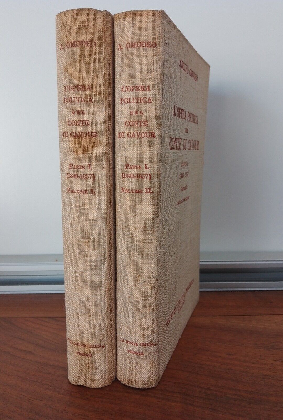 L'opera politica del Conte di Cavour - 2vol.- A. Omodeo - La Nuova Italia 1941