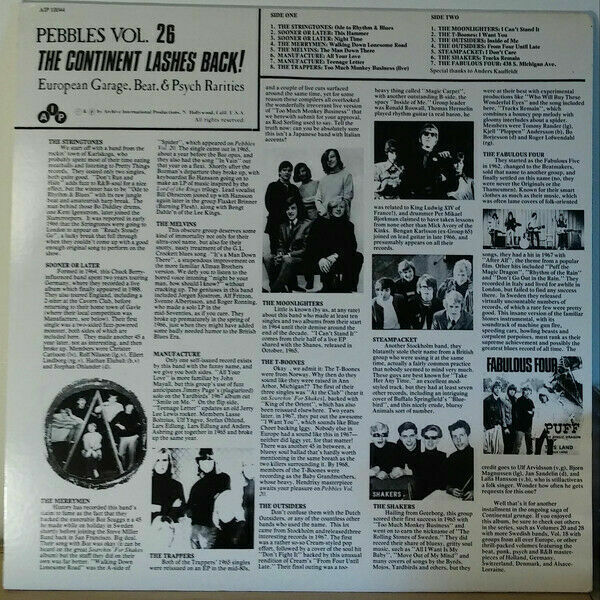 Pebbles Vol.26 : Le continent riposte ! Garage, Beat & Psych Rarits