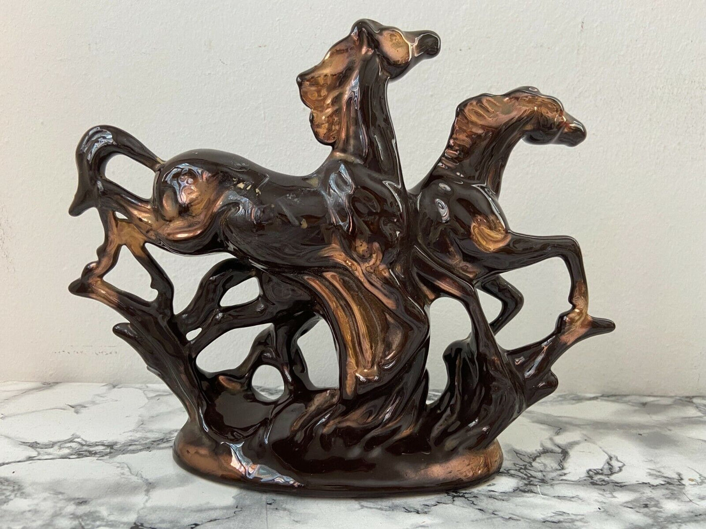 Arte e antiquariato - oggettistica - Statua cavalli rampanti Porcellana