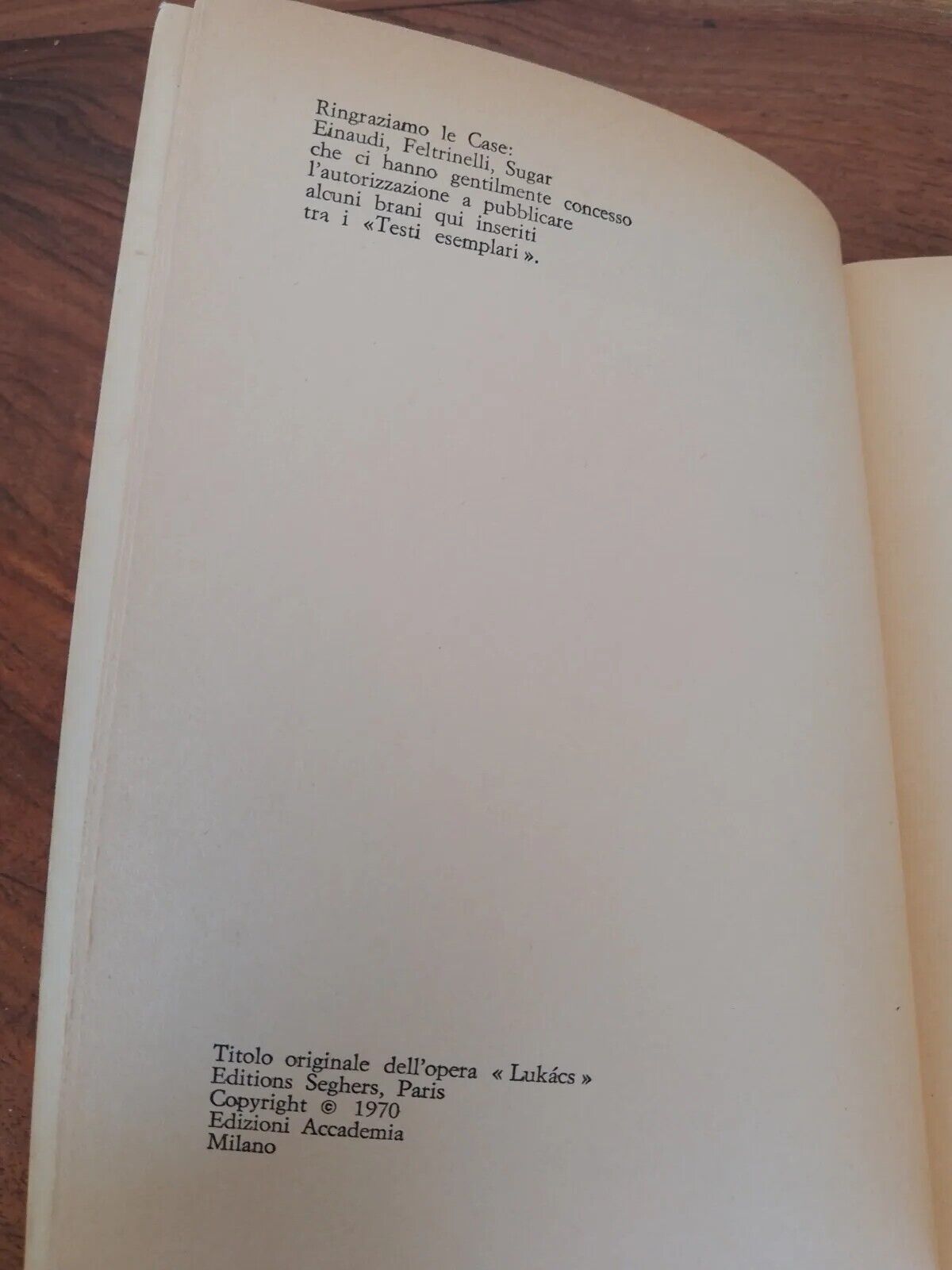 Lukacs - Les Mémorables Ed. Accademia 1970