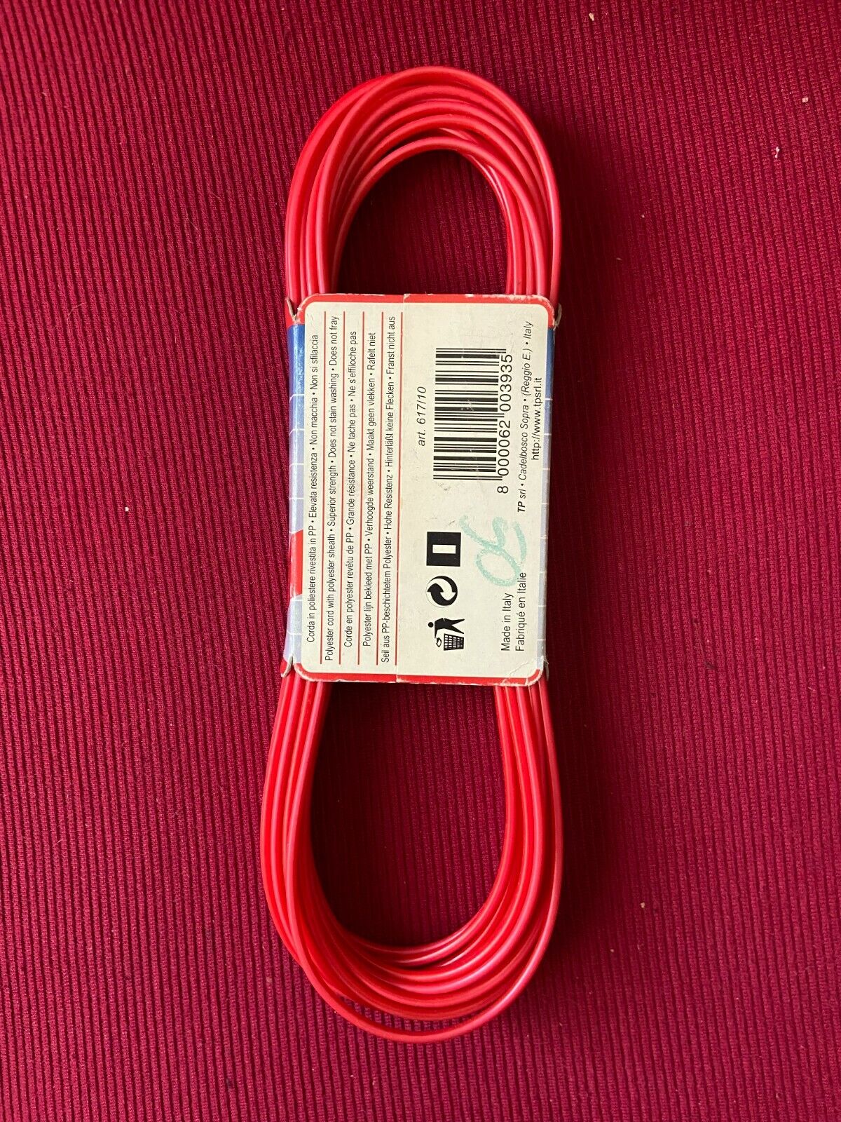 Corda stendibiancheria in poliestere rivestito