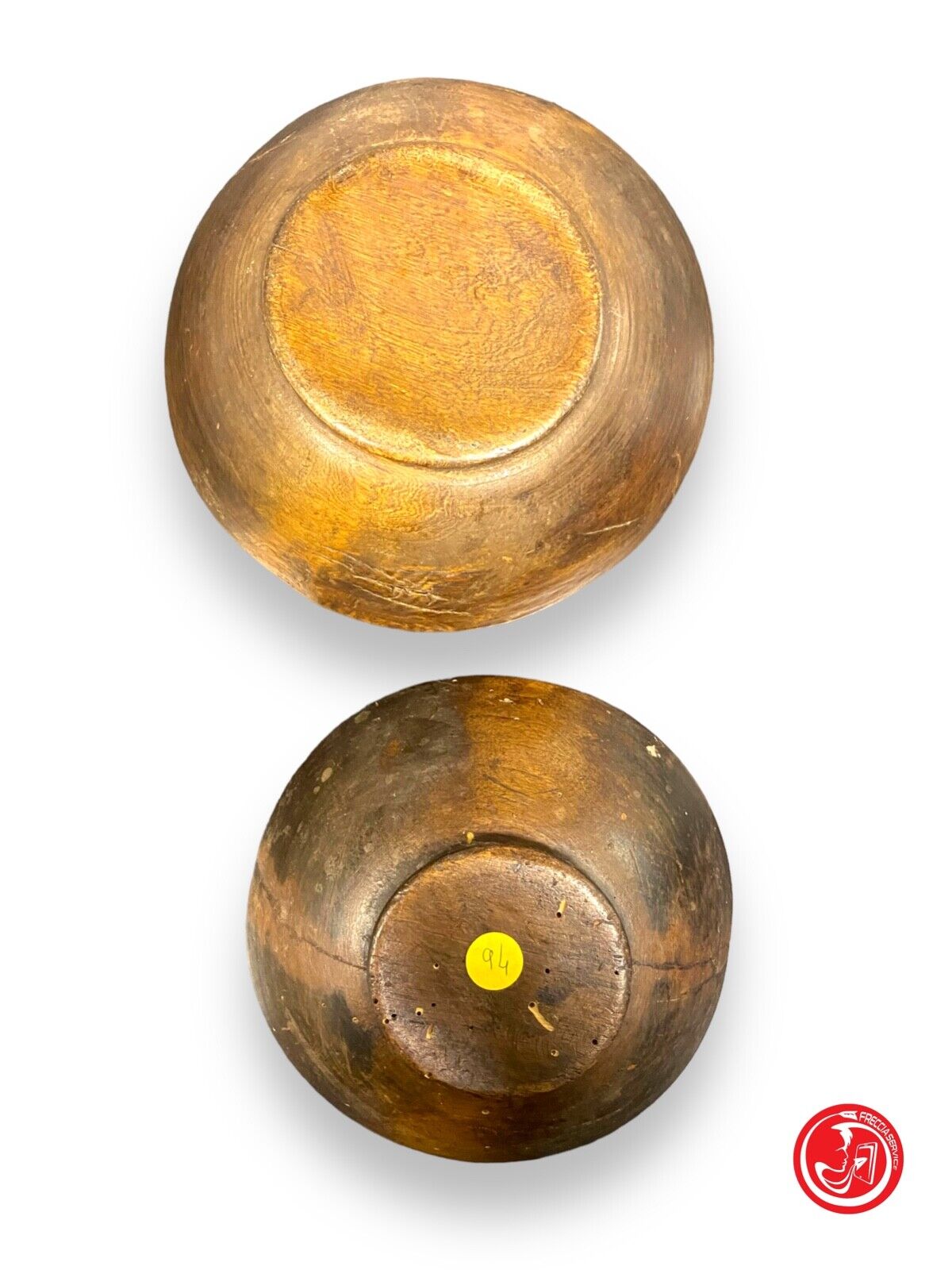 Coppia di ciotole in legno