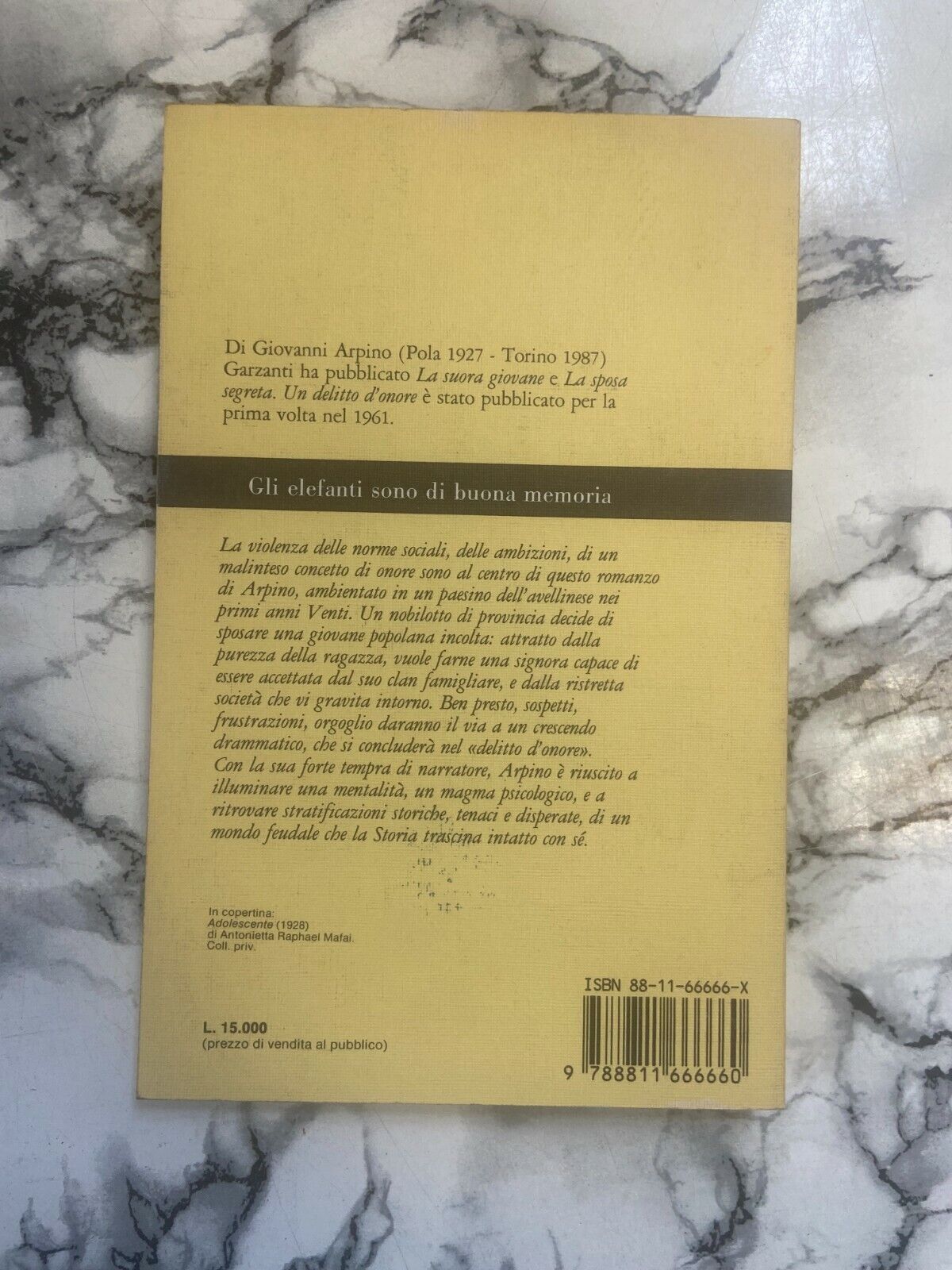 Libri - G. Arpino - Un delitto d'onore