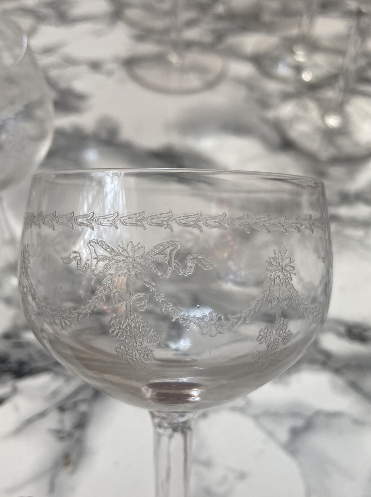 Bicchieri In Cristallo Lavorati (set Da 10 Pz)