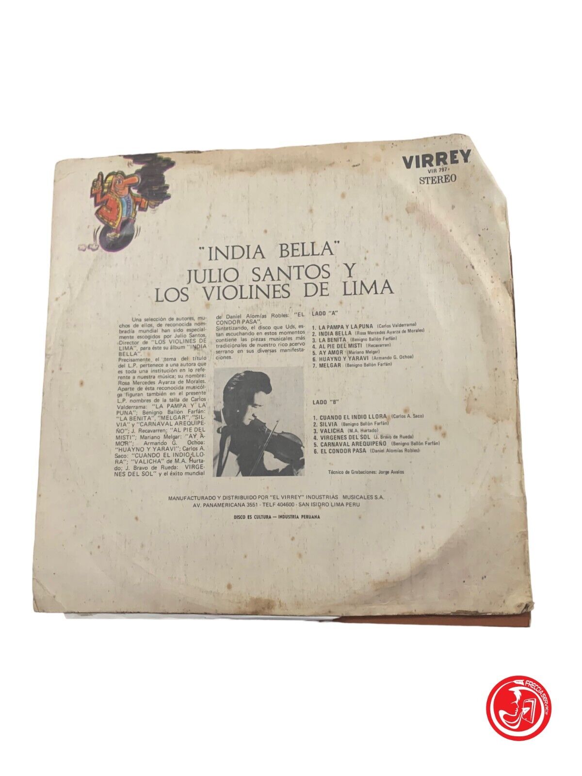 Julio Santos et Los Violines de Lima – India Bella