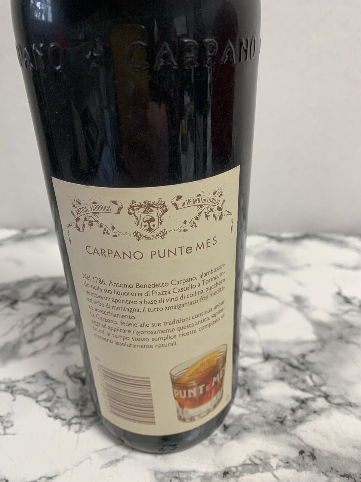bottiglie da collezione - Carpano Punt e Mes - Vermut