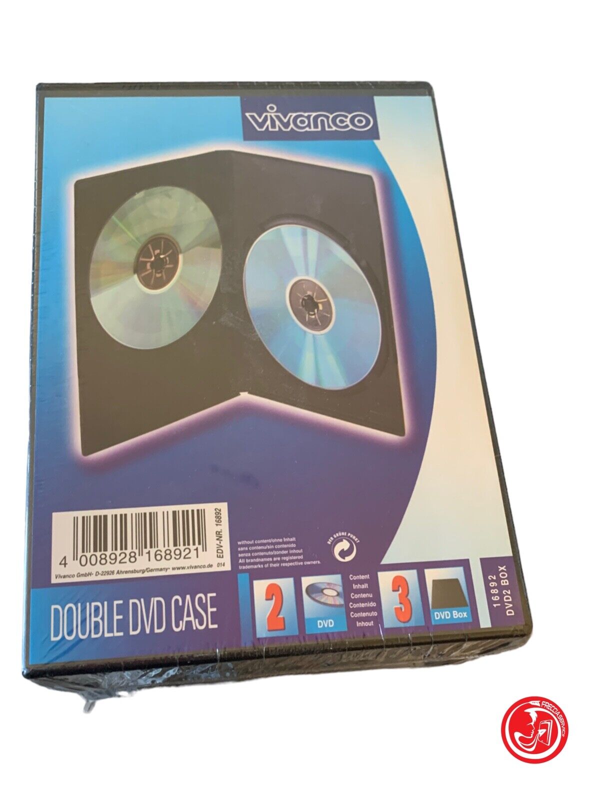 DOUBLE DVD CASE VIVANCO 3 PIECES