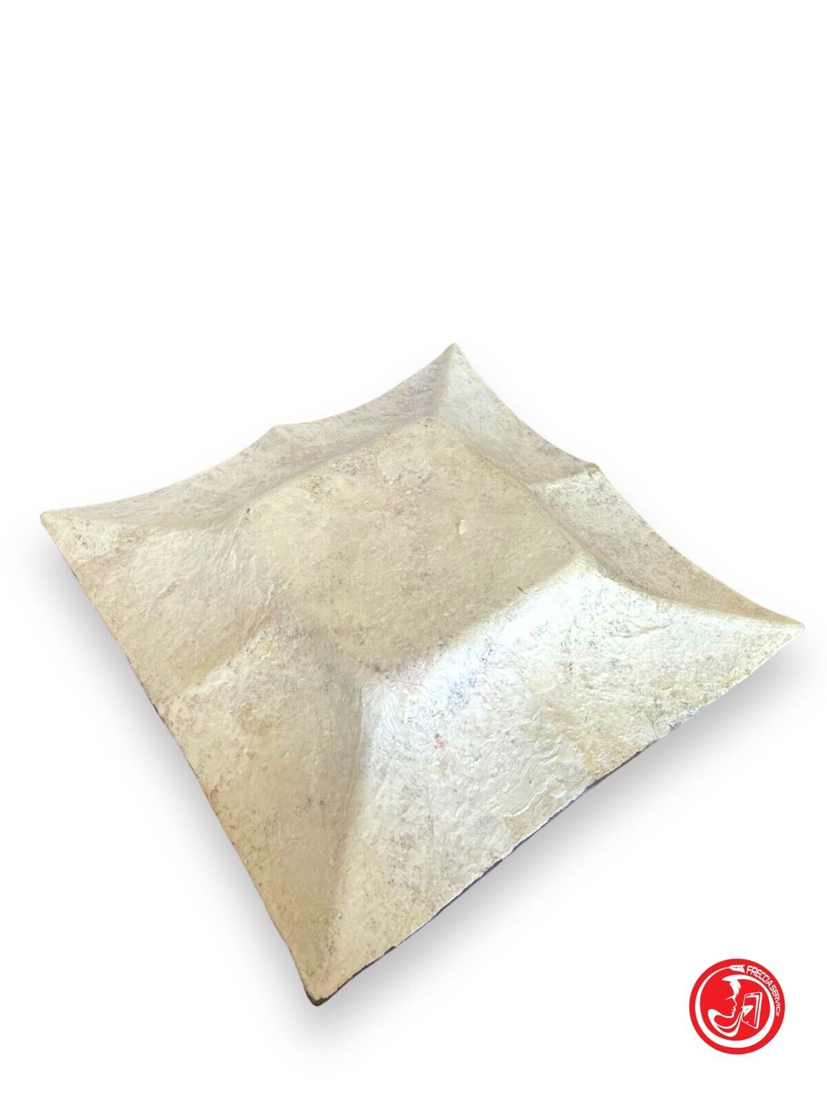 Plateau en verre avec décorations de découpage