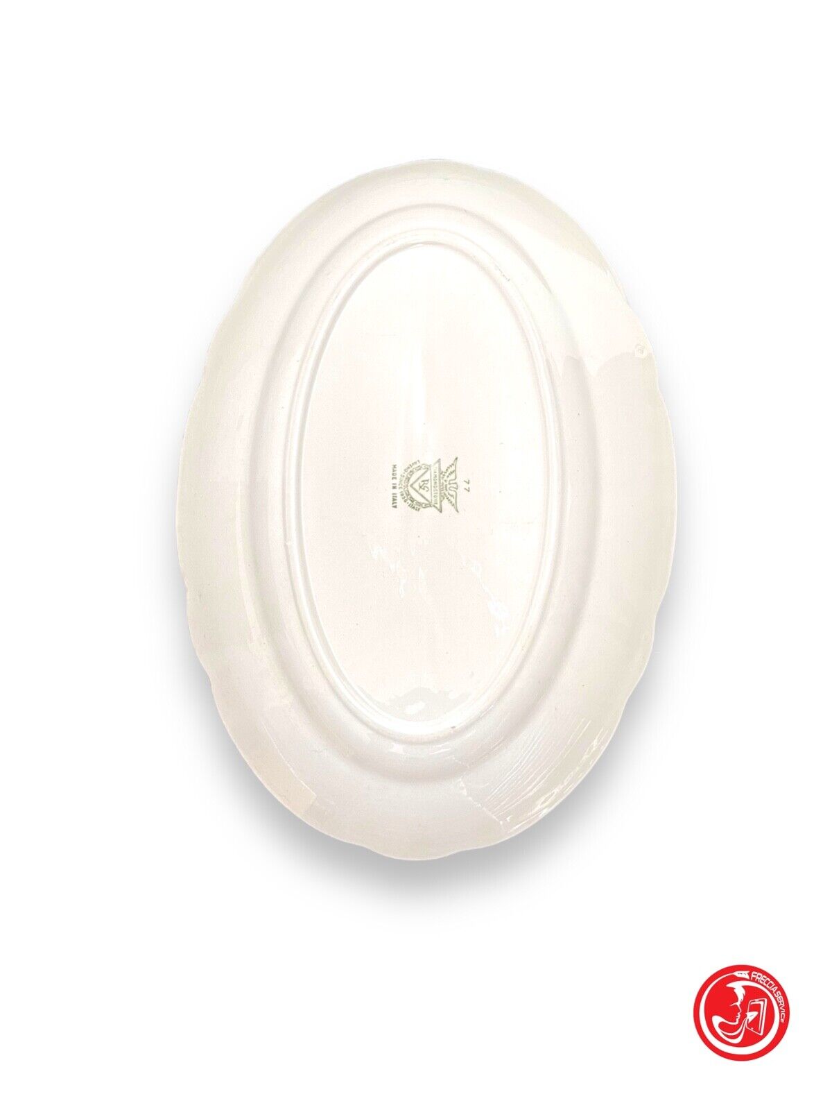 Vassoio da portata in ceramica bianca Laveno