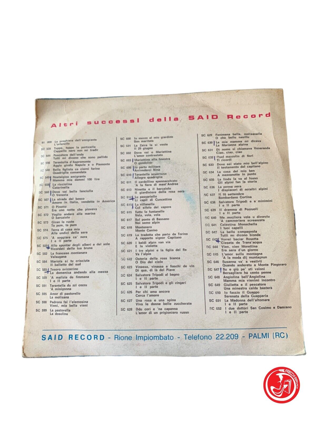 Je voudrais embrasser Rosetta / Cieseta De Trans' Acqua