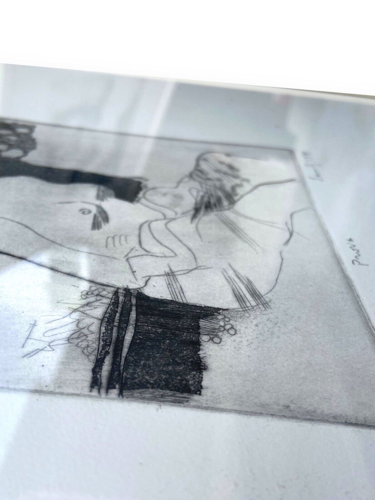 Fernando Eandi - "Fallen Woman" - proof - 1971 etching