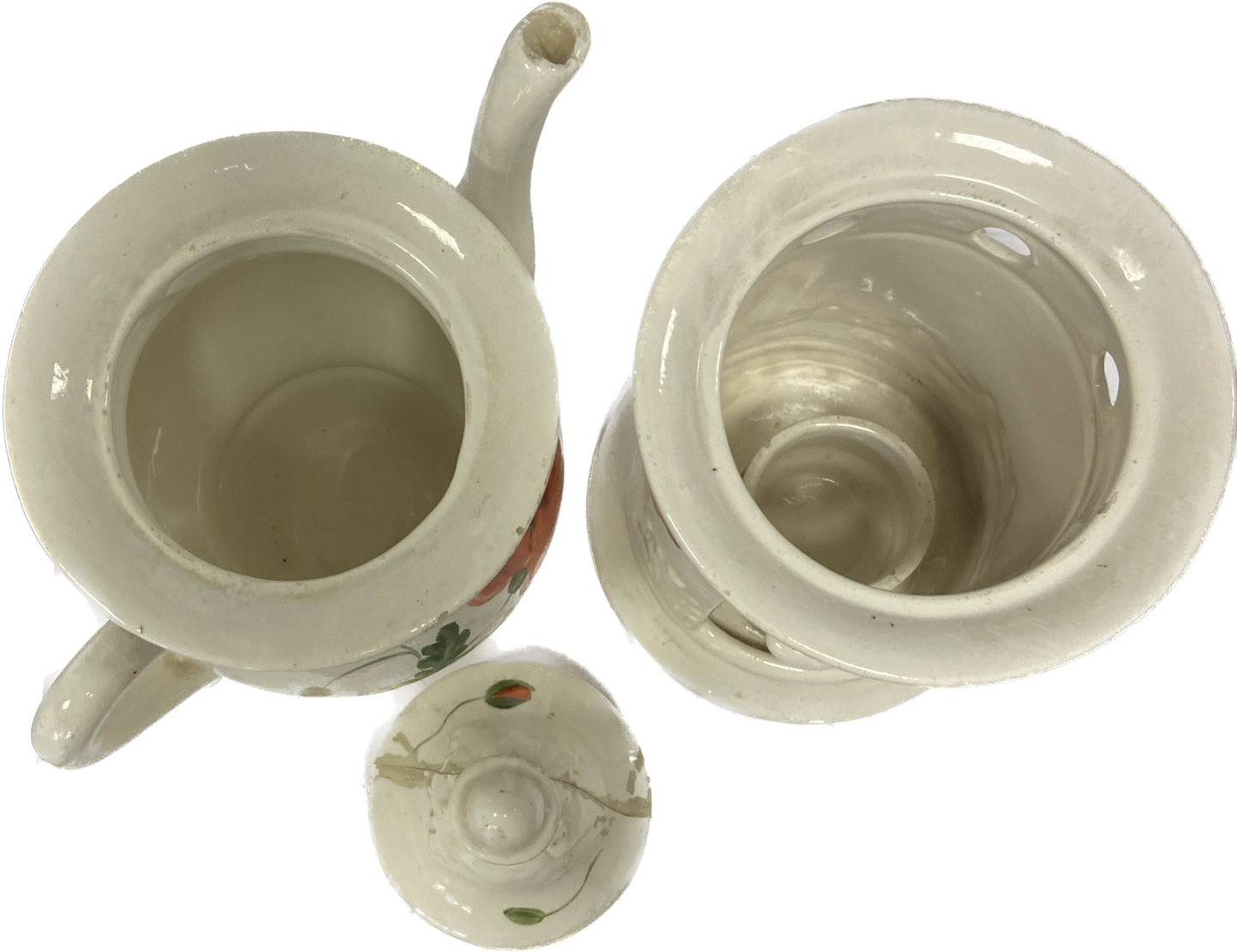 Ceramic candle holder in the shape of a coffee pot