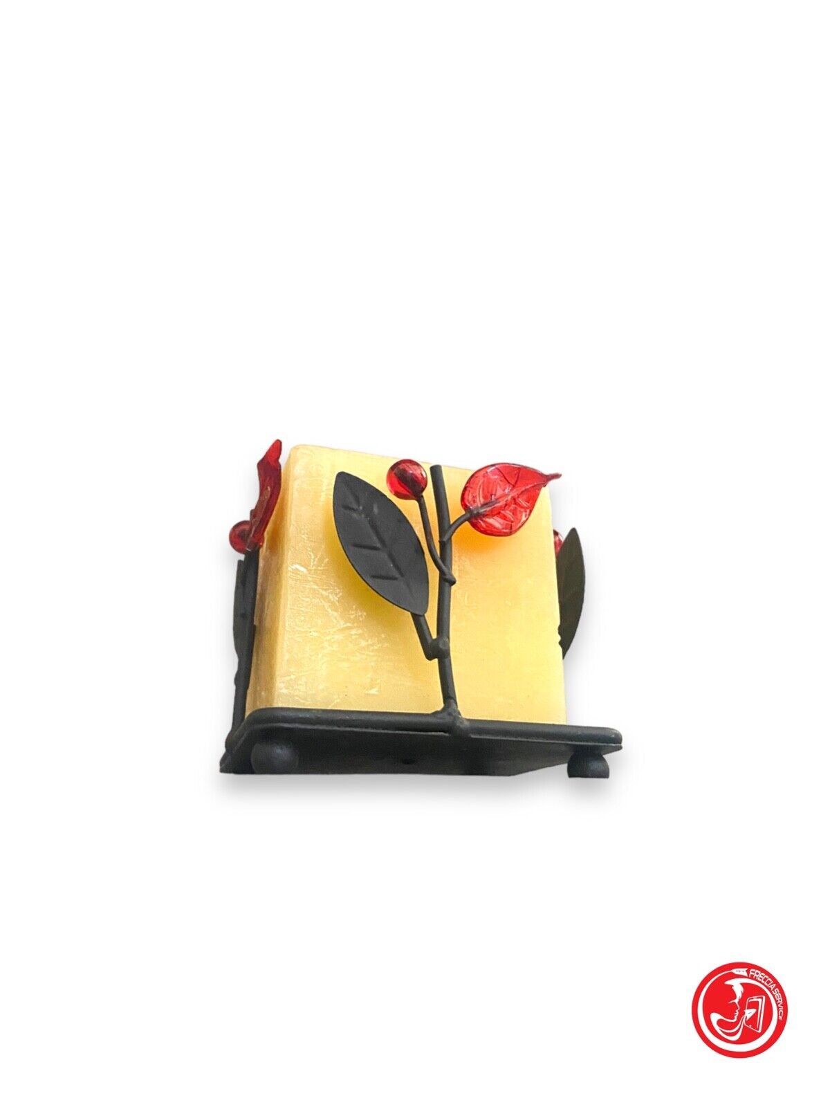 Candle and square candle holder