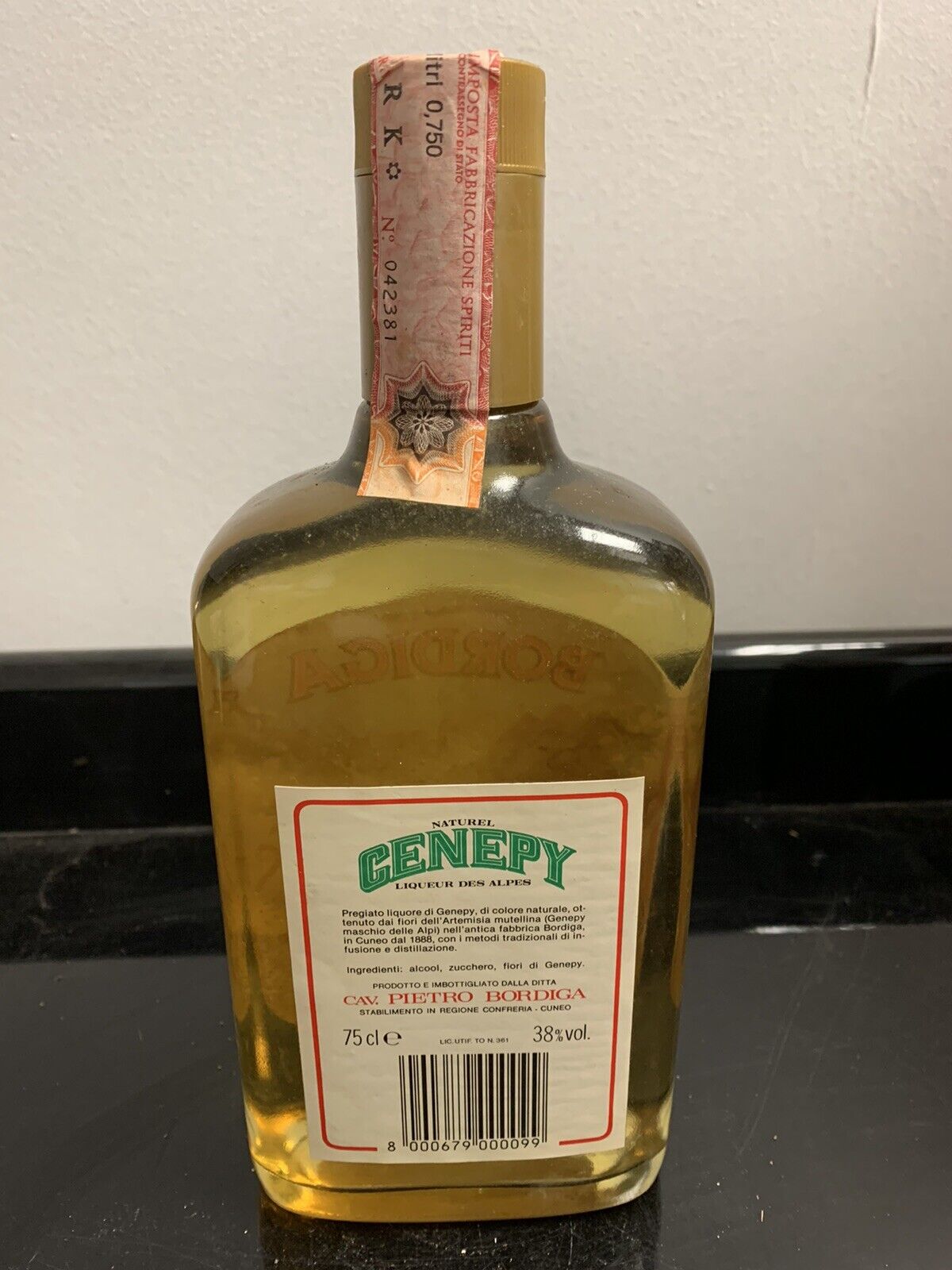 Bouteille Bordiga Pietro - Génépi - Liqueur Des Alpes