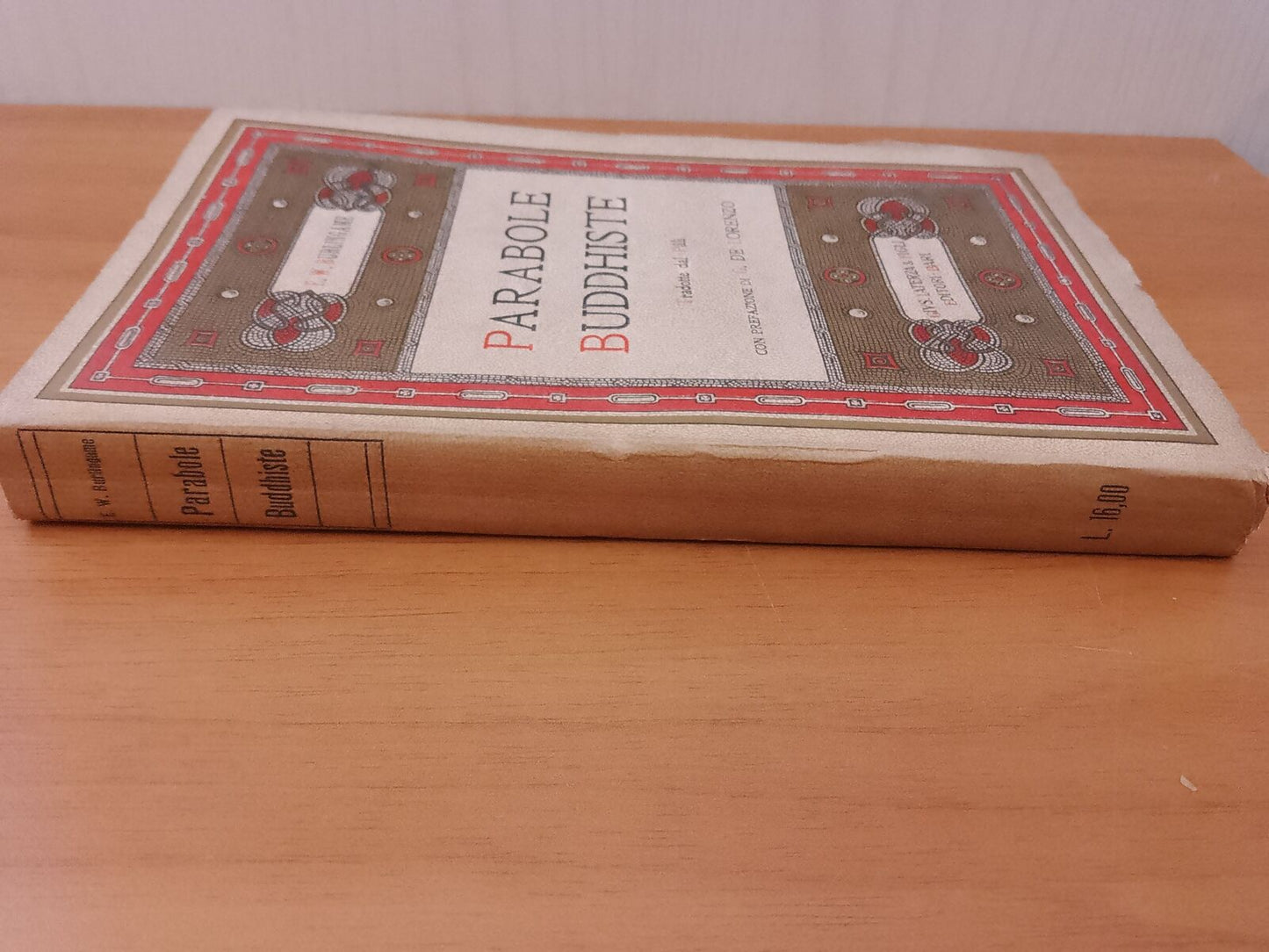 PARABOLE BUDDHISTE - E. W. Burlingame - Laterza 1926