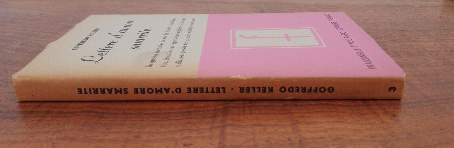 GOFFREDO KELLER LETTRES D'AMOUR PERDUES Frassinelli 1943