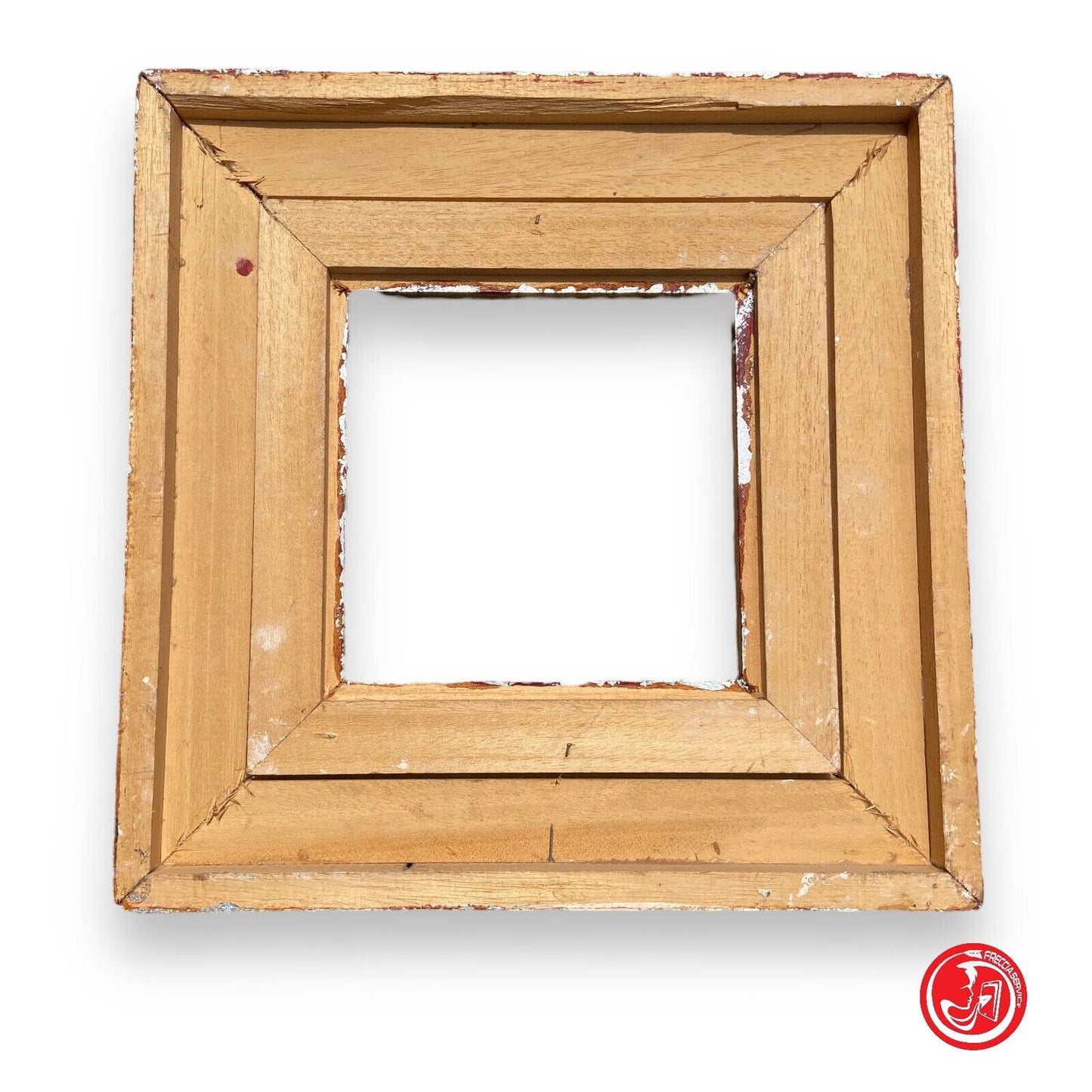 Cadre carré en bois peinture dorée 20 x 20 cm