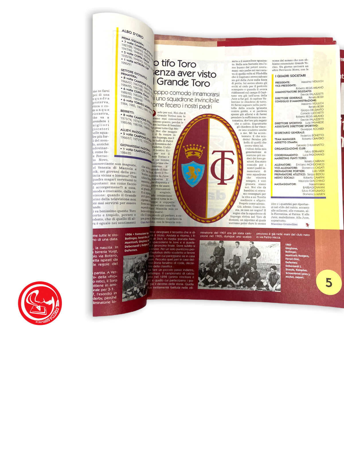 Rivista Toro - Cinquant'anni fa, Superga - 22 riviste