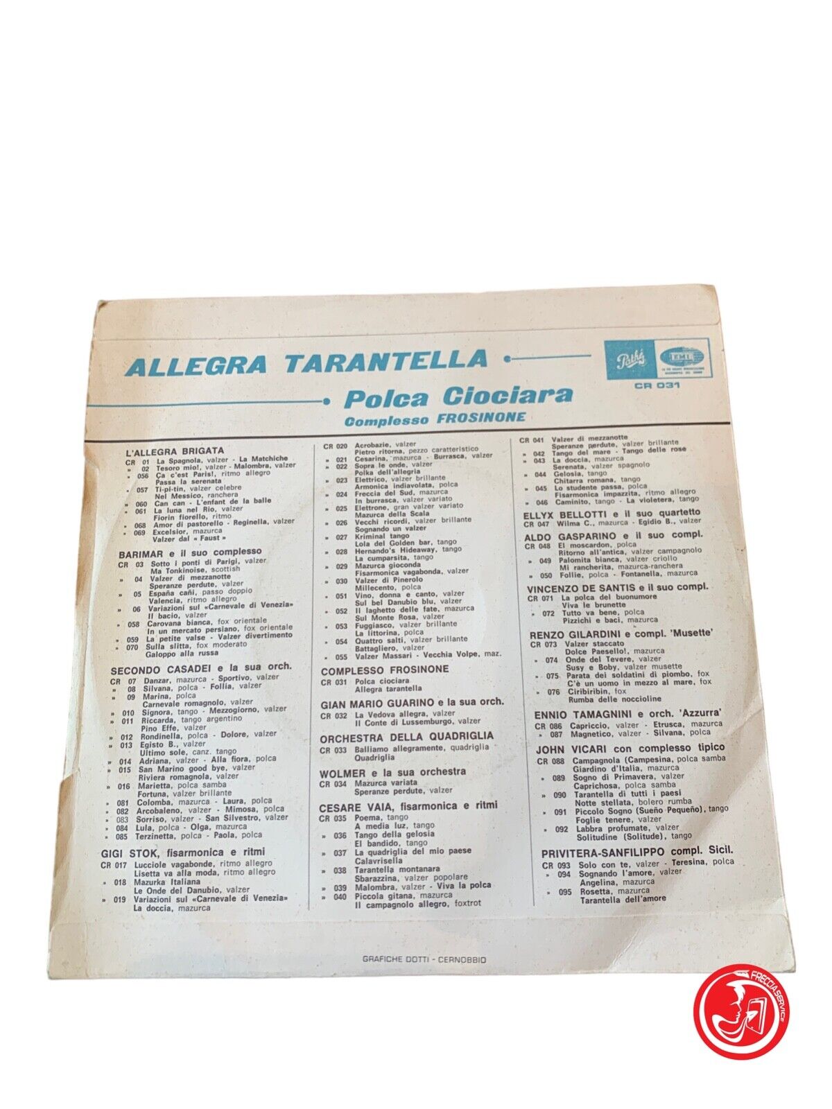 Complesso Frosinone – Polca Ciociara / Allegra Tarantella