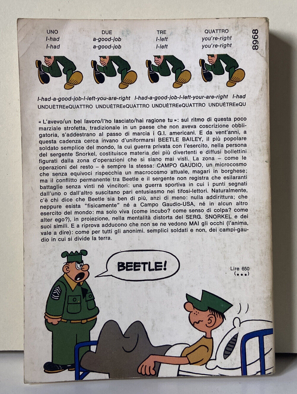 IL MONDO è UNA CASERMA Beetle Bailey Mort Walker 1970 270 Oscar Mondadori F