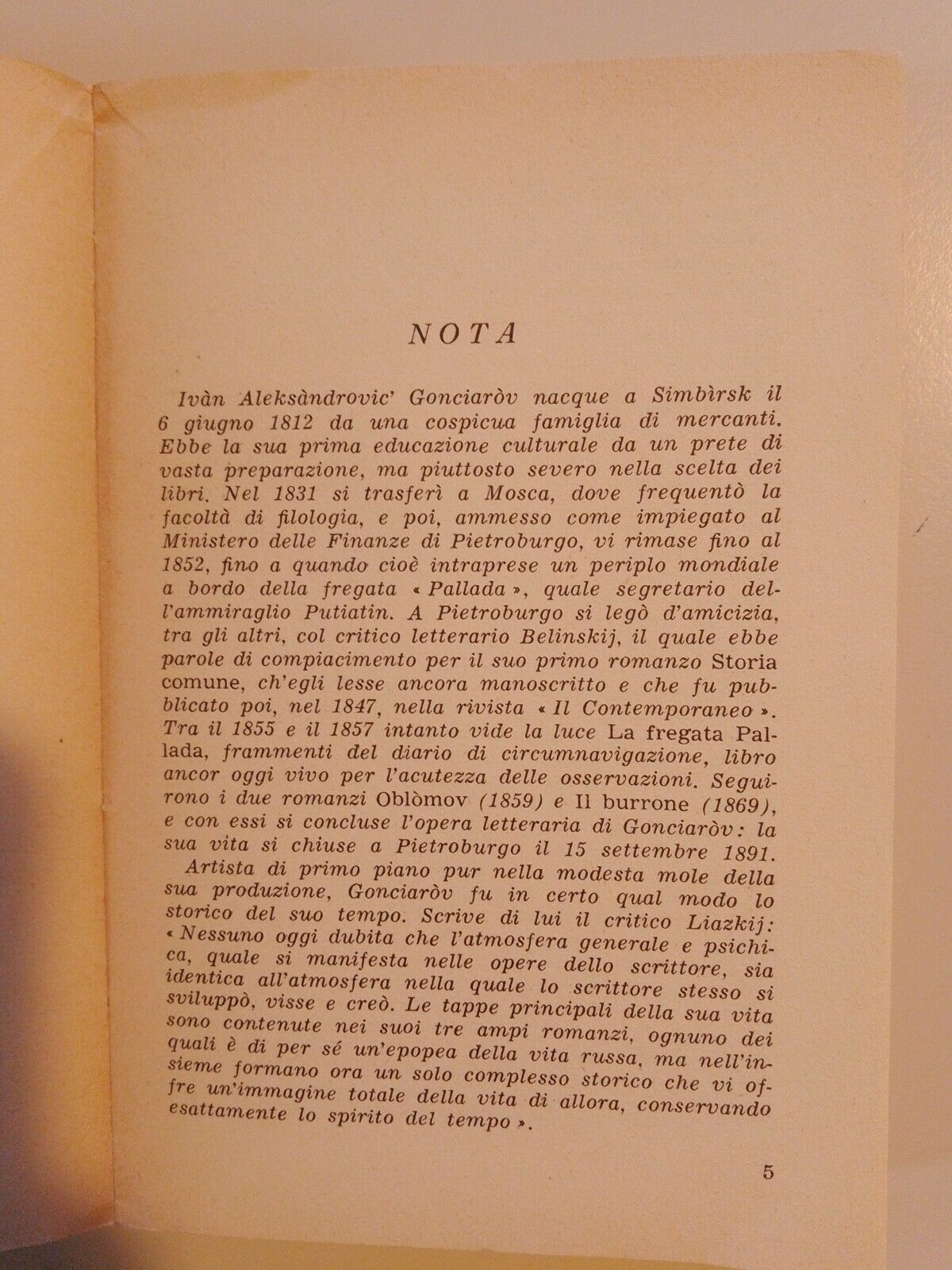 STORIA COMUNE, di IVAN GONCIAROV Rizzoli editore PRIMA EDIZIONE 1961