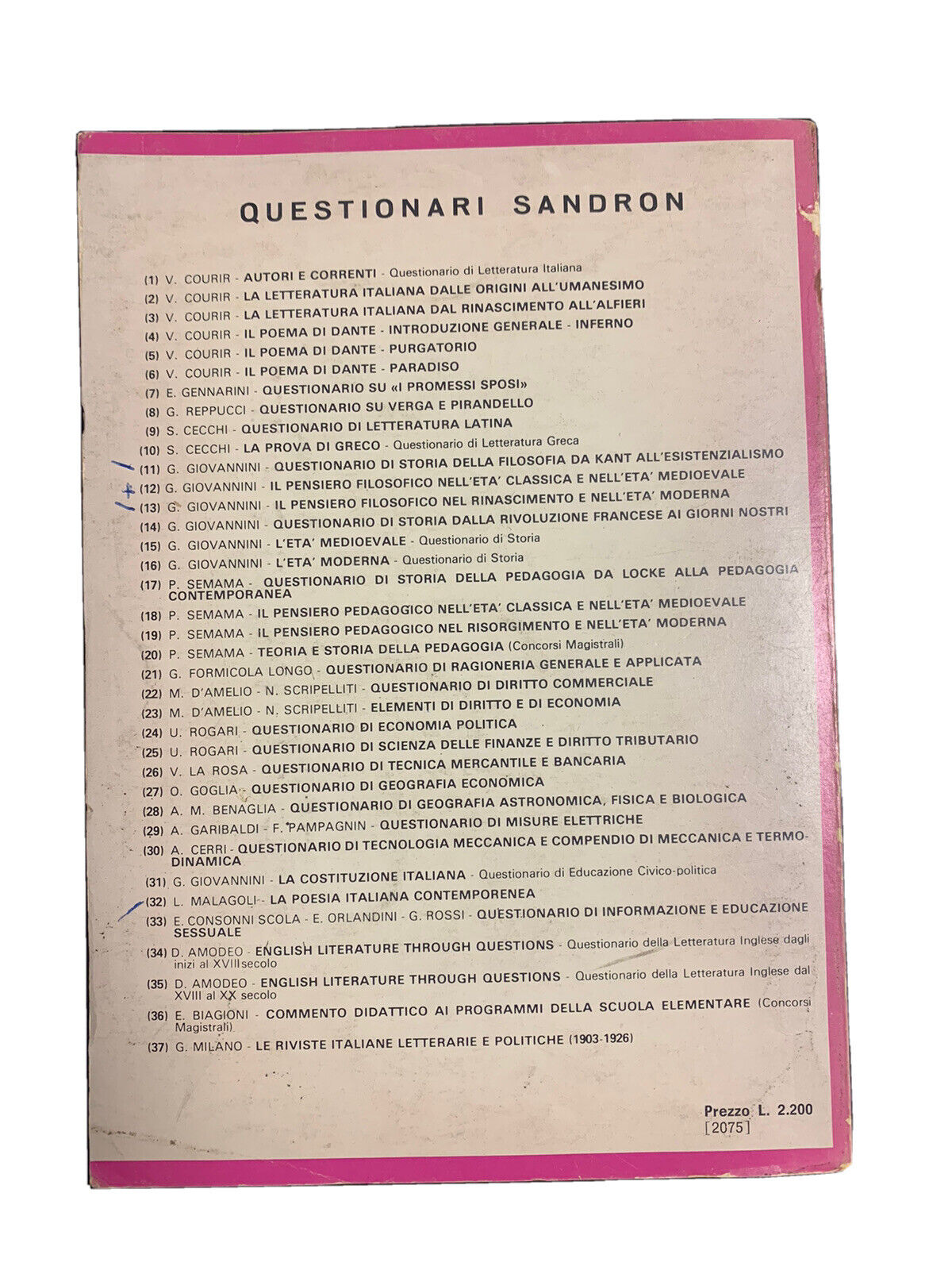 Il Pensiero Filosofico nell’età classica e nell’età medioevale - G. Giovannini