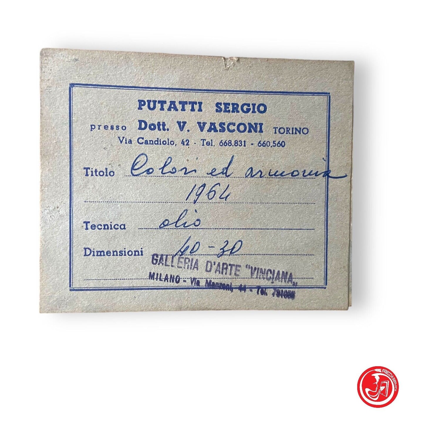 Dipinto olio su tela Sergio Putatti 1964 "Colori ed armonia"