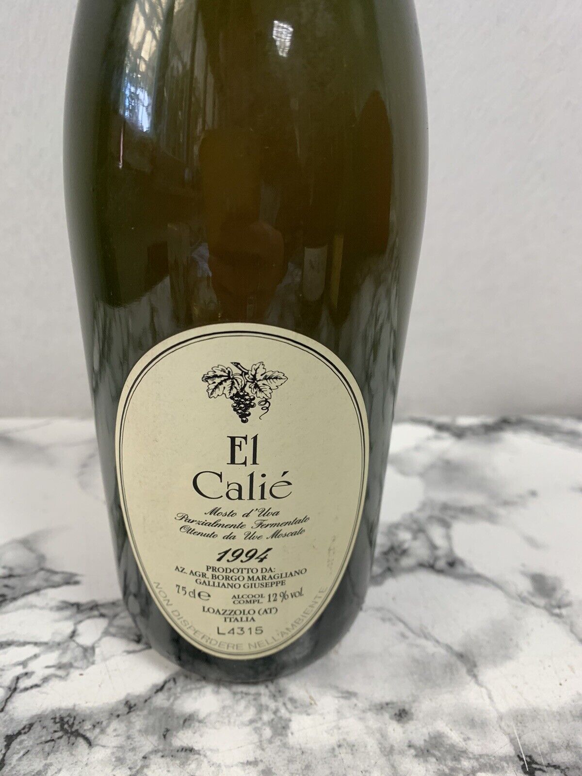 Bottiglia El Caliè 1994 - Az. Agr. Borgo Maragliano