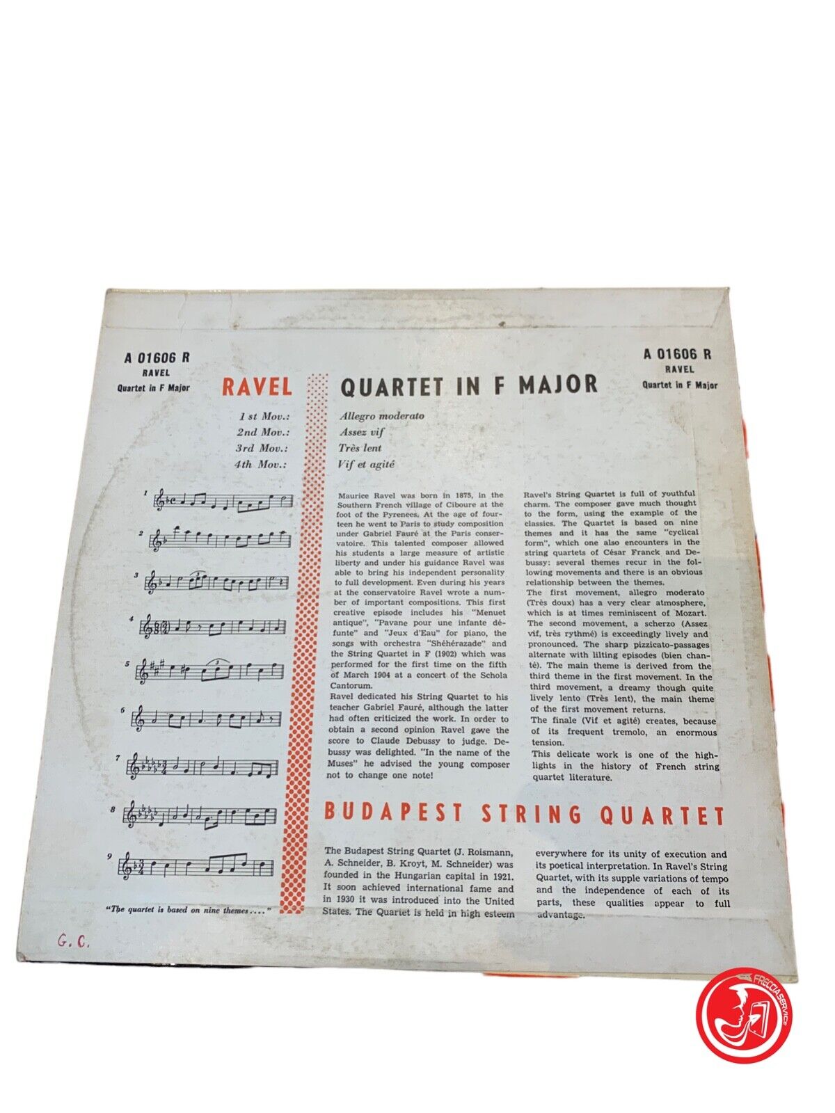 Ravel, Budapest String Quartet - Quartet In F Major