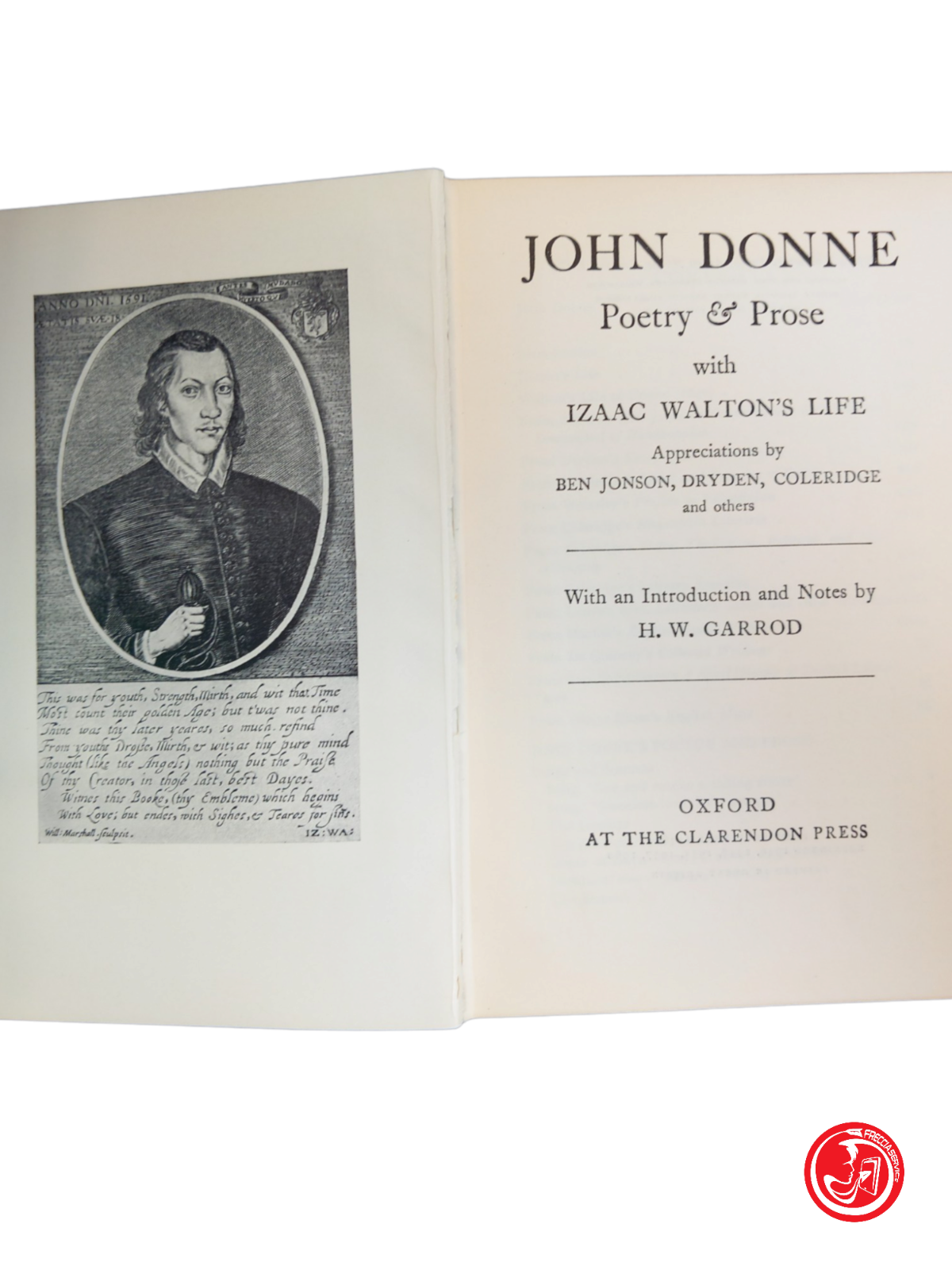 JOHN DONNE Poetry & Prose with Izaac Walton's Life