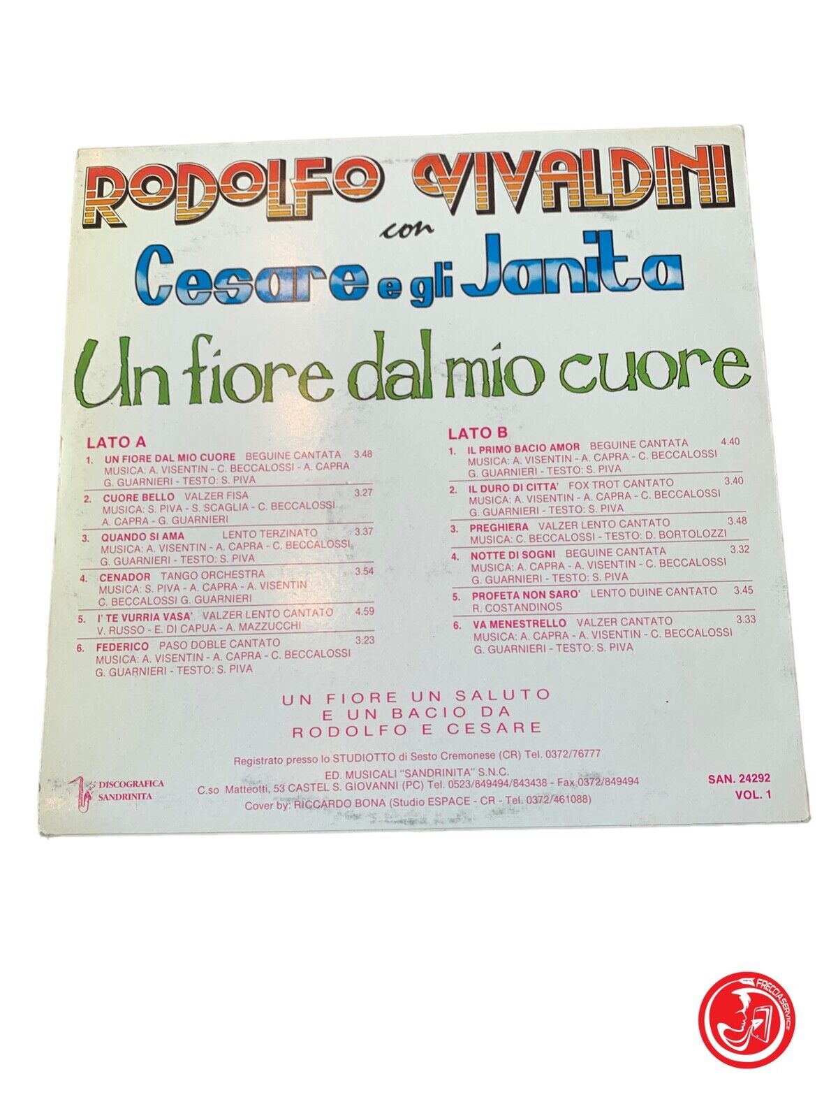 Rodolfo Vivaldini With Cesare And The Janitas - A Flower From My Heart