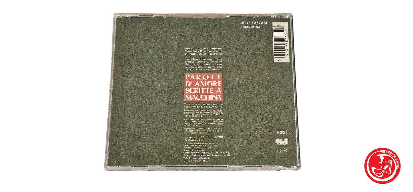 CD Paolo Conte – Parole D'Amore Scritte A Macchina