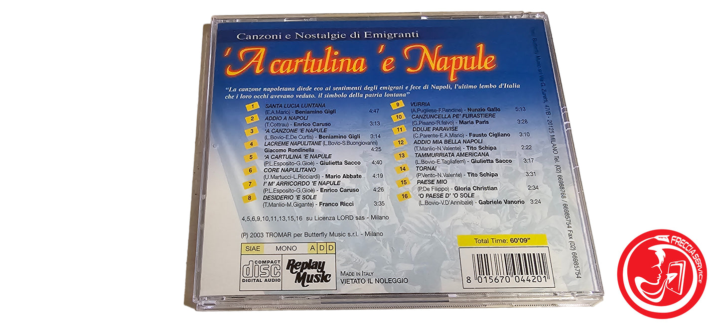 CD 'A Cartulina 'e Napule Canzoni e Nostalgie di Emigranti