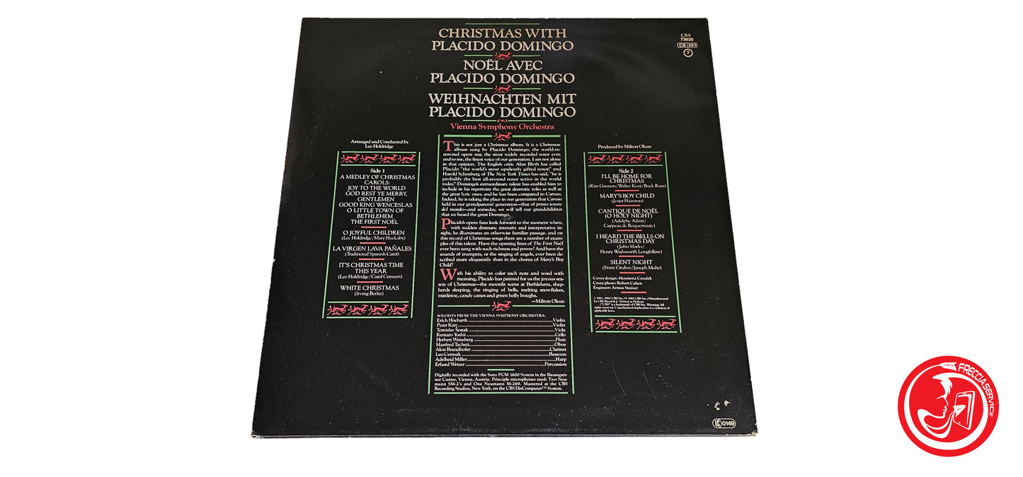 VINILE Placido Domingo :Vienna Symphony Orchestra Christmas With Placido Domingo