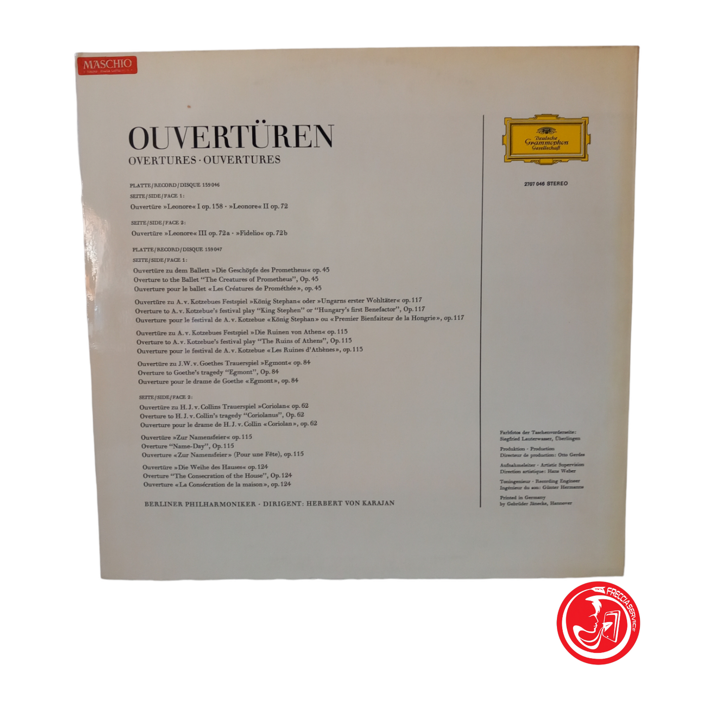 BEETHOVEN OUVERTURES COMPLÈTES de Karajan, Herbert