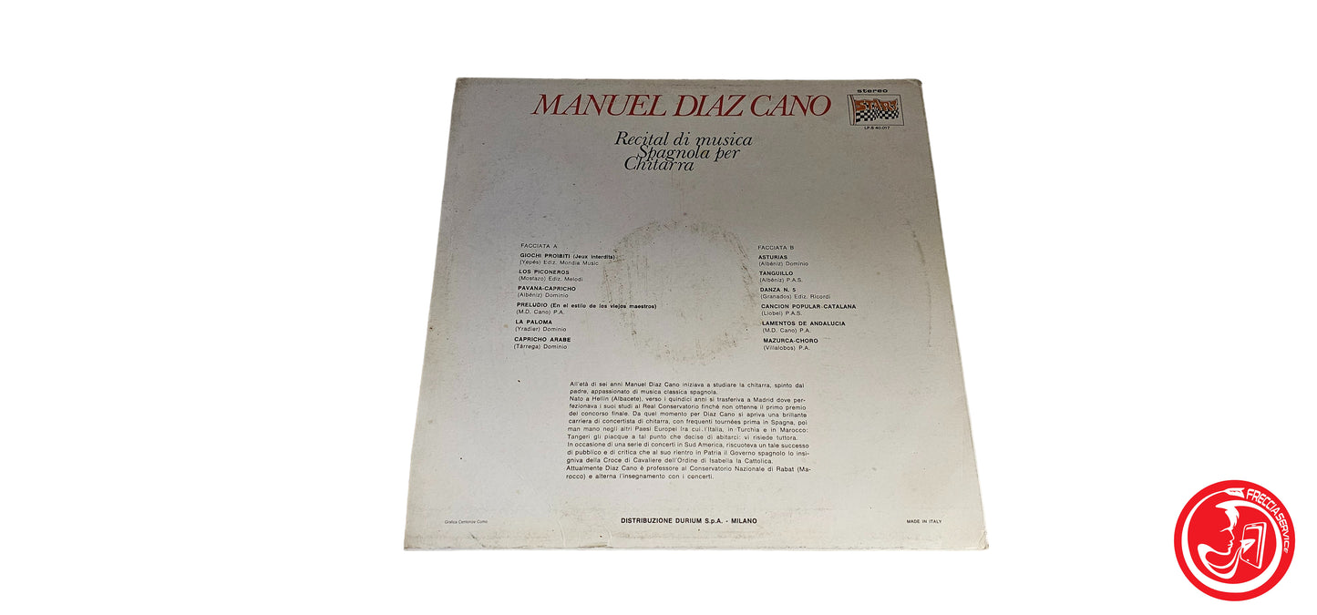 VINILE Manuel Diaz Cano – Recital di Musica Spagnola Per Chitarra