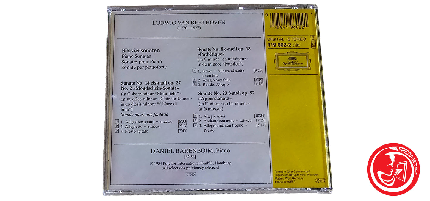 CD Beethoven : Klaviersona - Daniel Barenboim