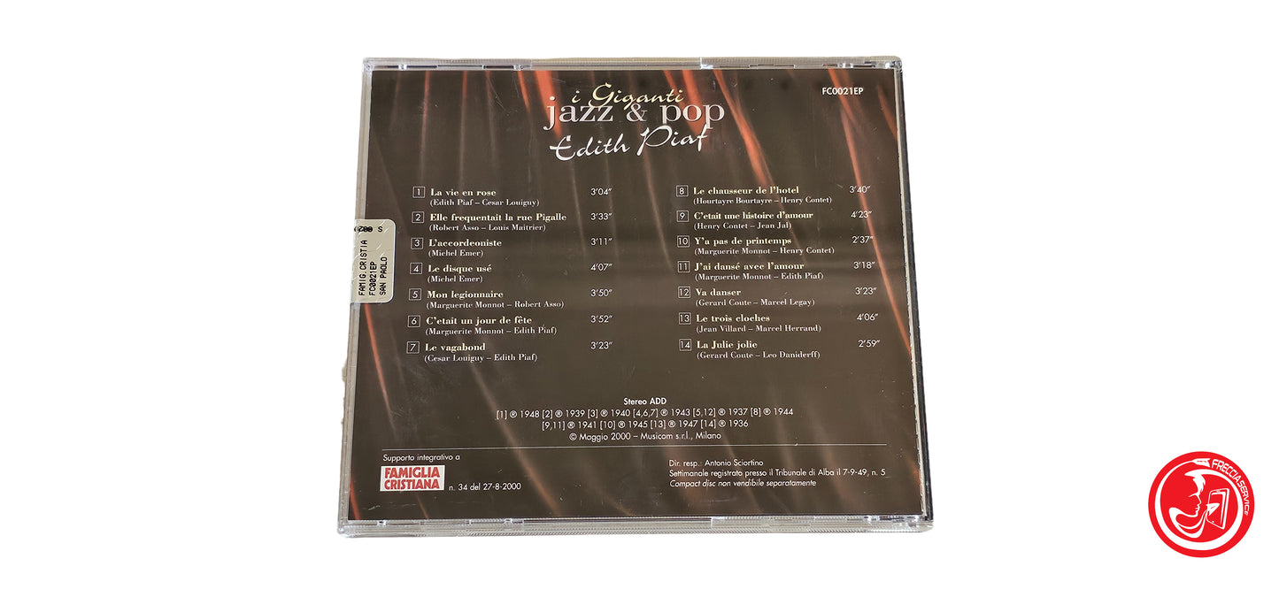 CD Edith Piaf - I giganti jazz & pop