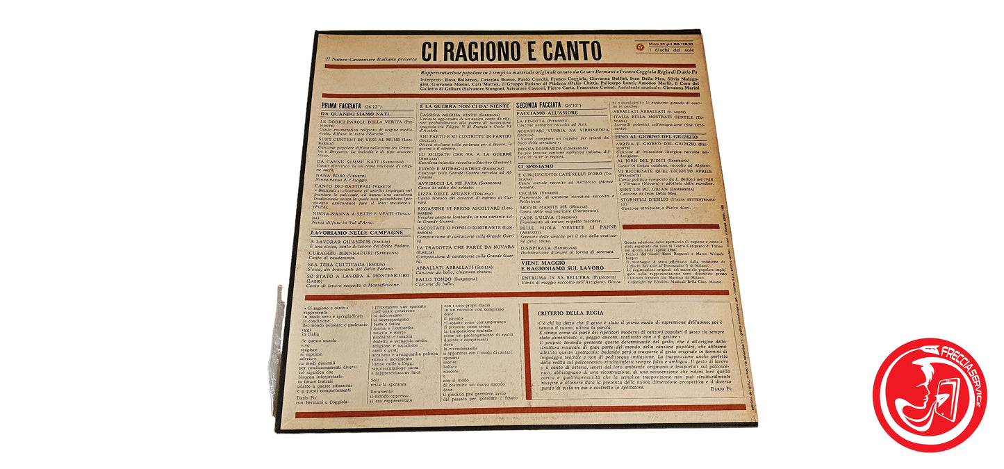 VINILE Il Nuovo Canzoniere Italiano, Dario Fo – Ci Ragiono E Canto