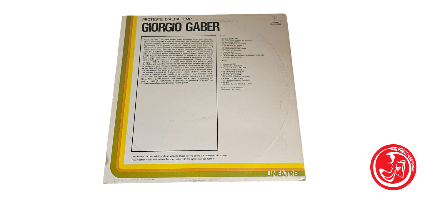 VINILE Giorgio Gaber – Proteste D'Altri Tempi...