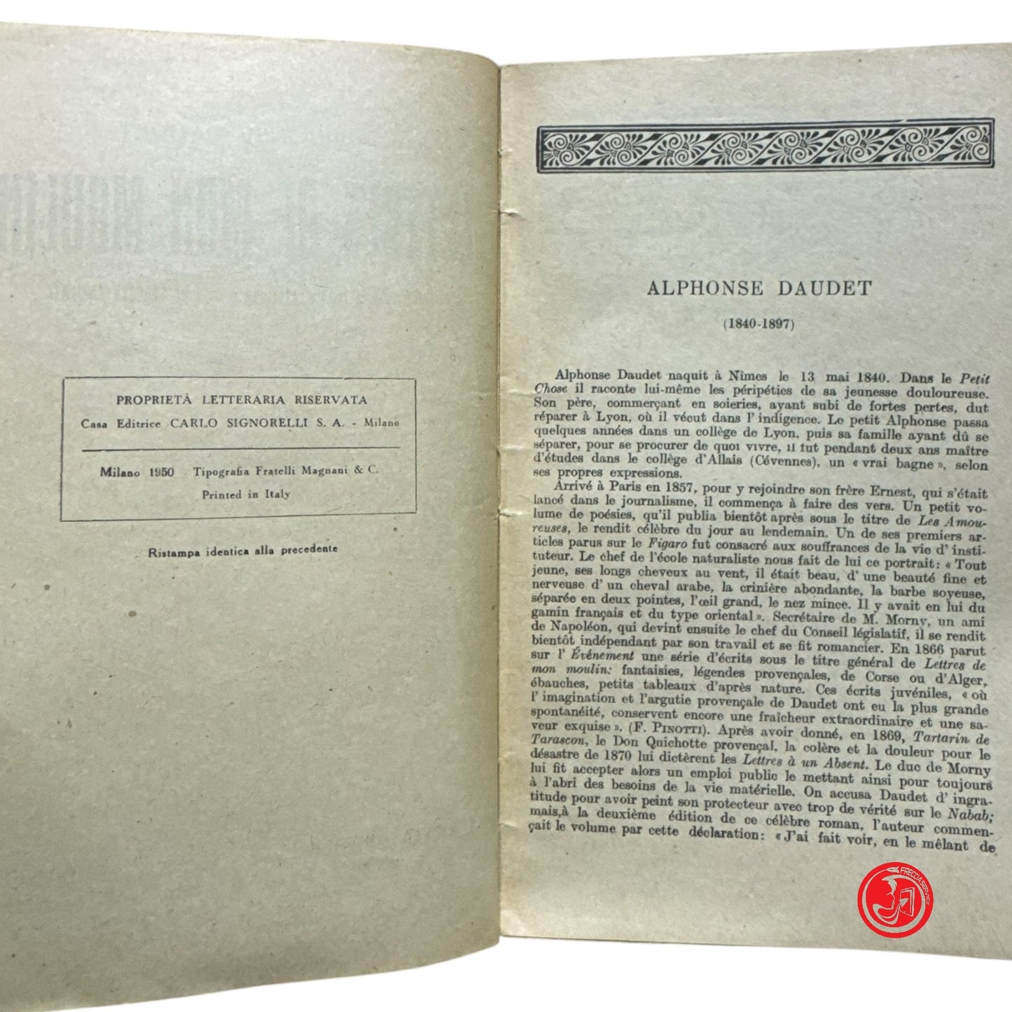 Saggistica - A. Daudet - Lettres de mon moulin - Lettere scelte