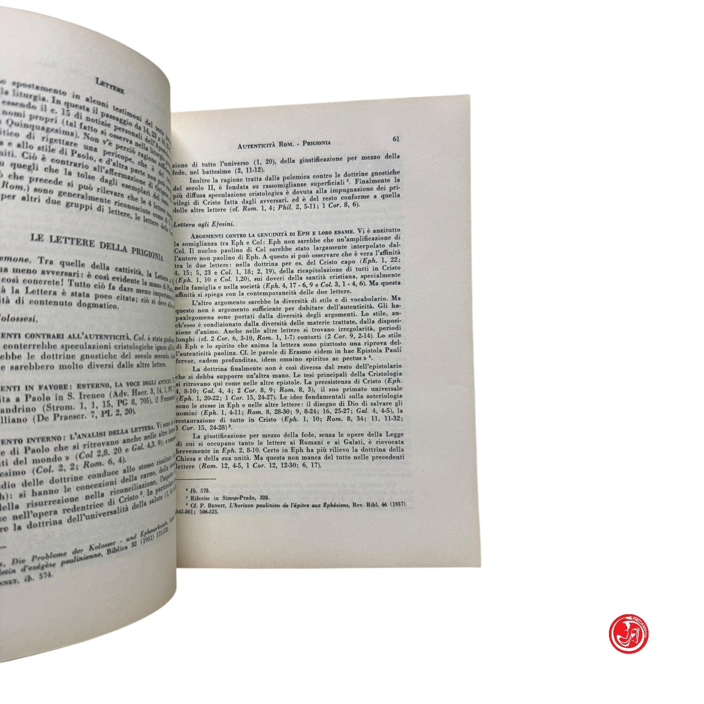 Religione - Prima lettera di San Paolo Vol. 1 - Introduzione, Lettere della Prig