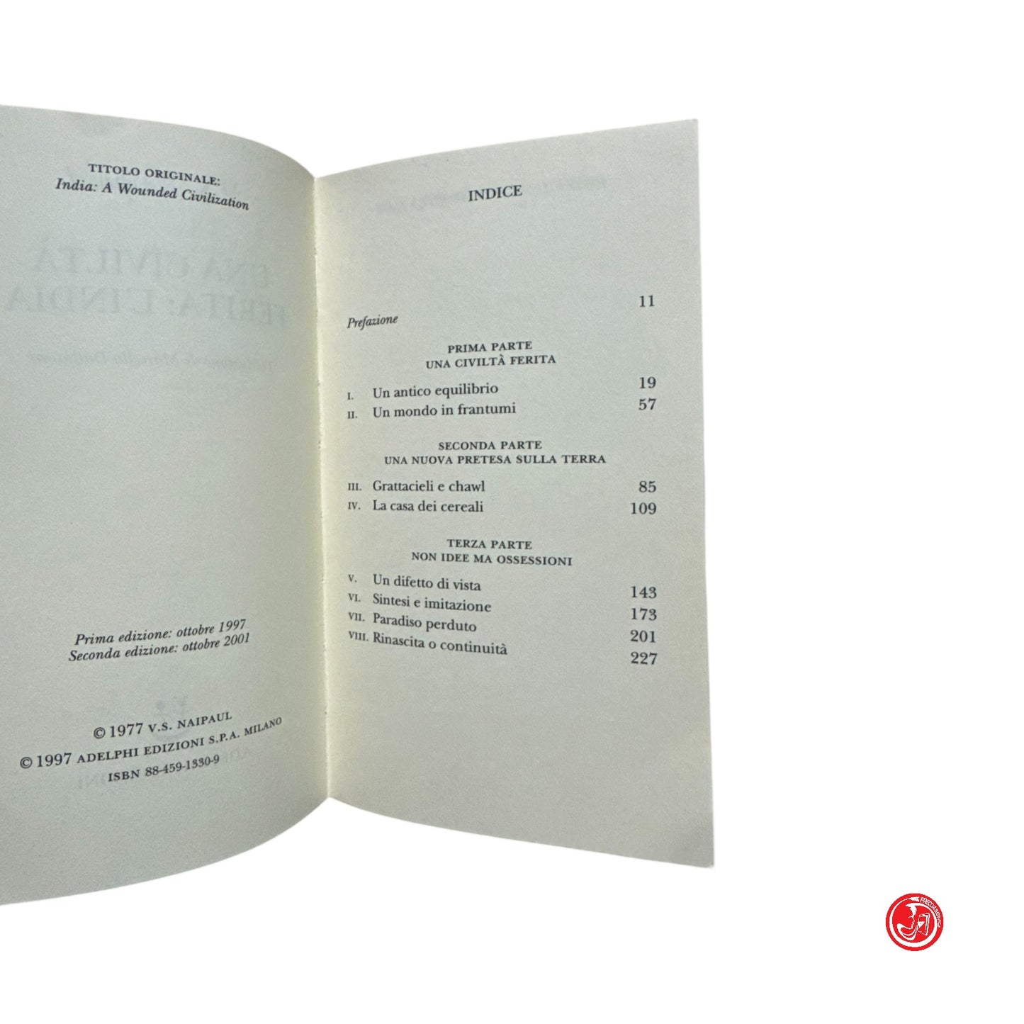 Saggio - V. S. Naipaul - Una civiltà ferita: l'India