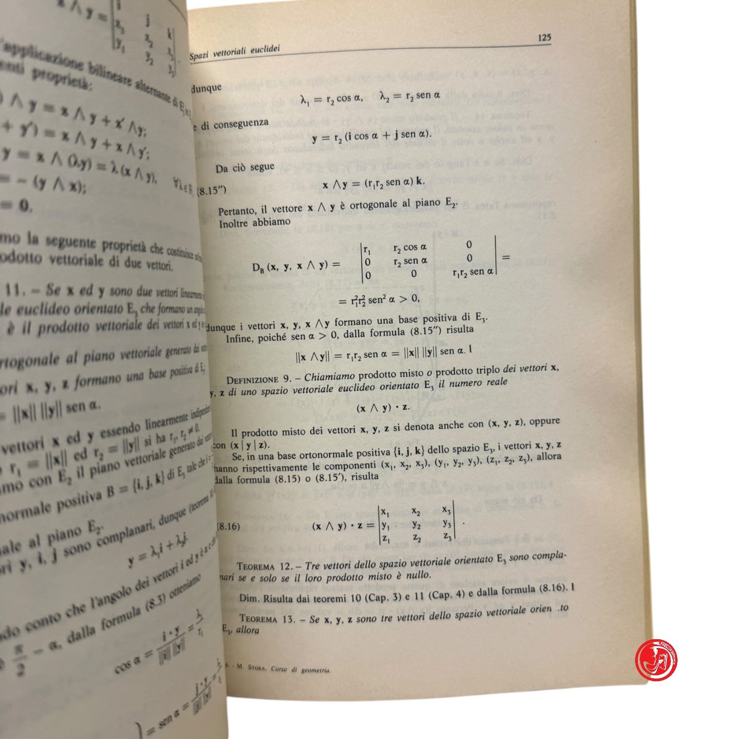 Matematica - Marius Stoka - Corso di geometria