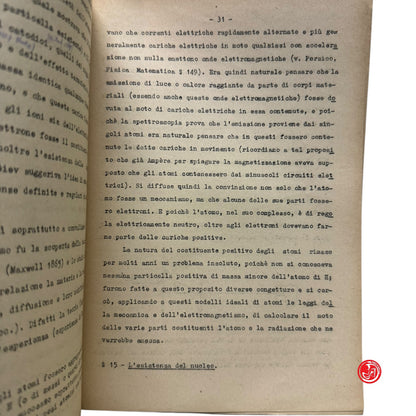 Matematica - Prof. E. Persico - Lineamenti della struttura della materia
