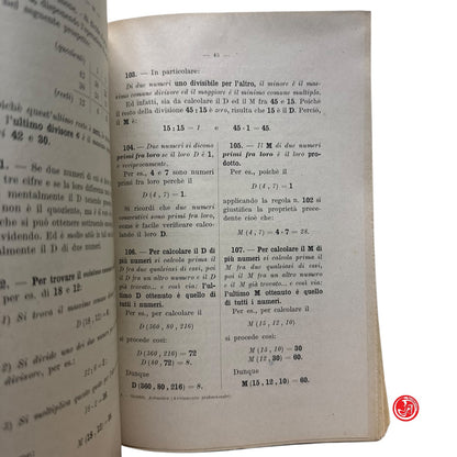 Matematica - G. Gliozzi - Aritmetica con oltre 1600 esercizi e relative risposte