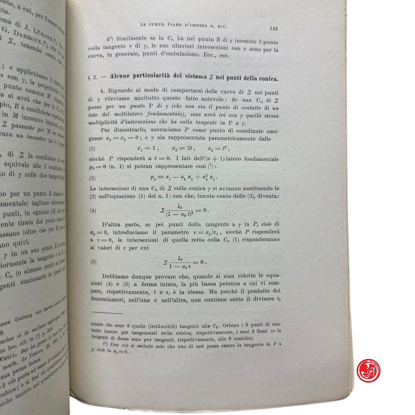 Matematica - C. Segre - Opere a cura dell'Unione matematica italiana 1958