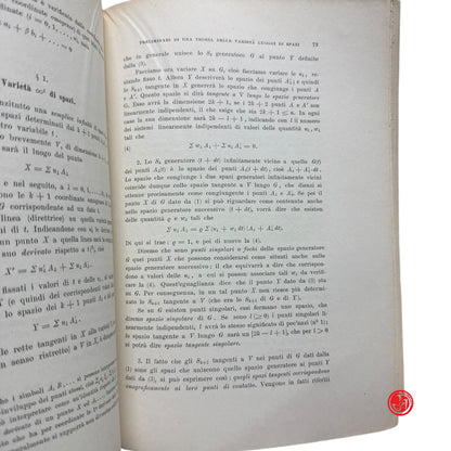 Matematica - C. Segre - Opere a cura dell'Unione matematica italiana 1958