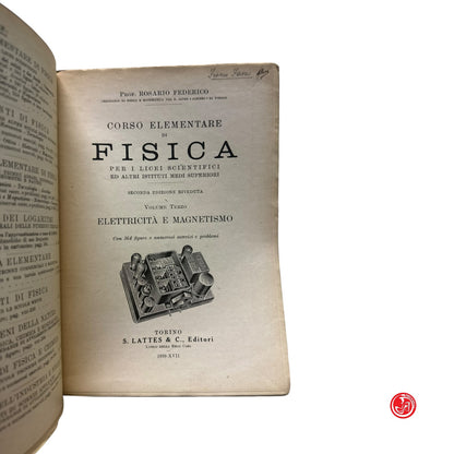 Matematica - Prof. Rosario Federico - Corso elementare di fisica - 1939