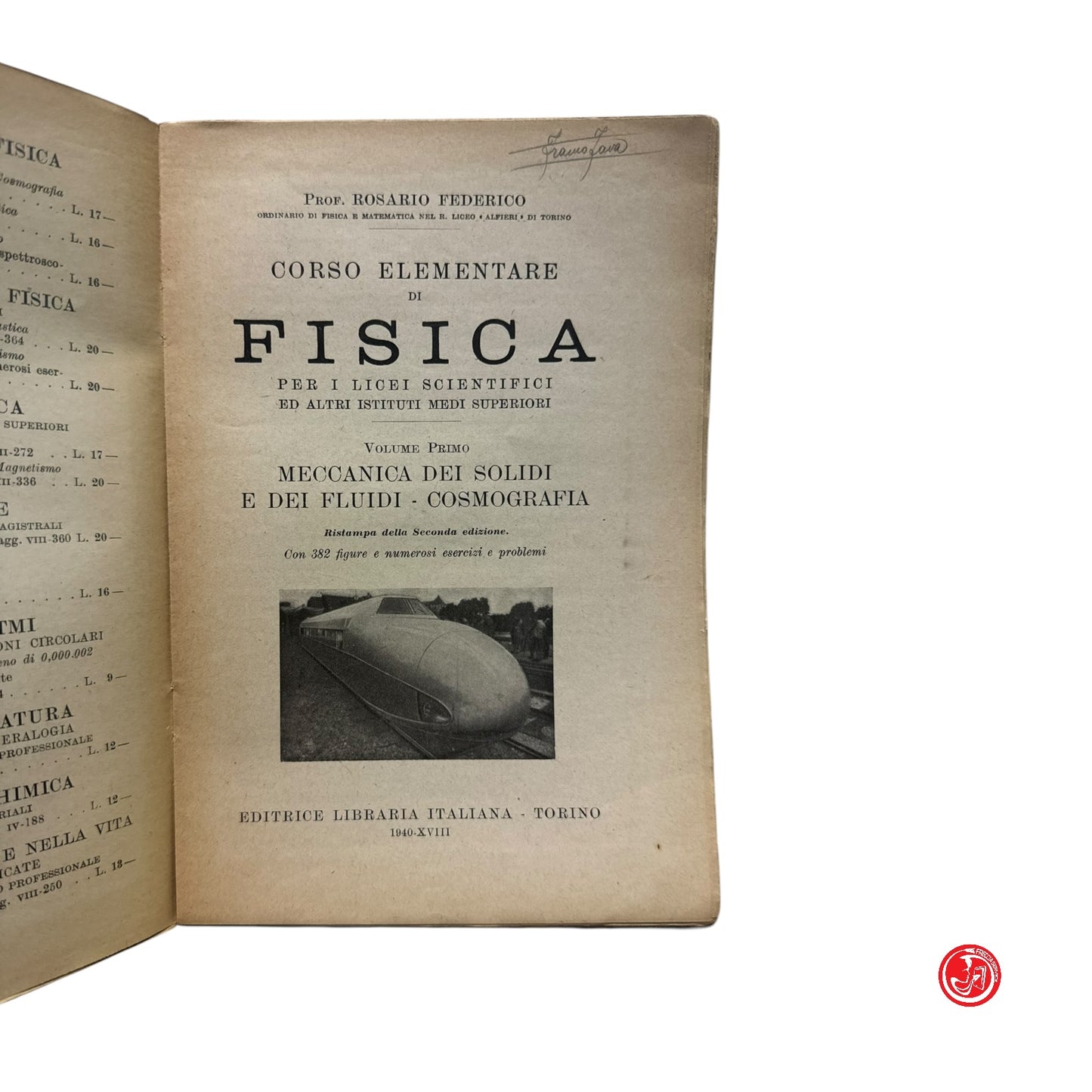 Matematica - R. Federico - Corso elementare di fisica per licei scientifici 1940